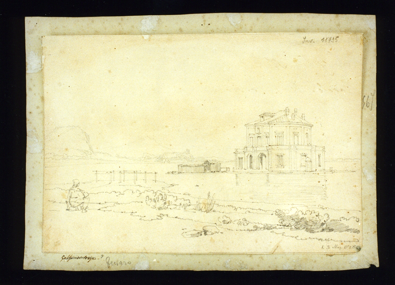 veduta della Casina del Fusaro (disegno) - ambito napoletano (sec. XIX)