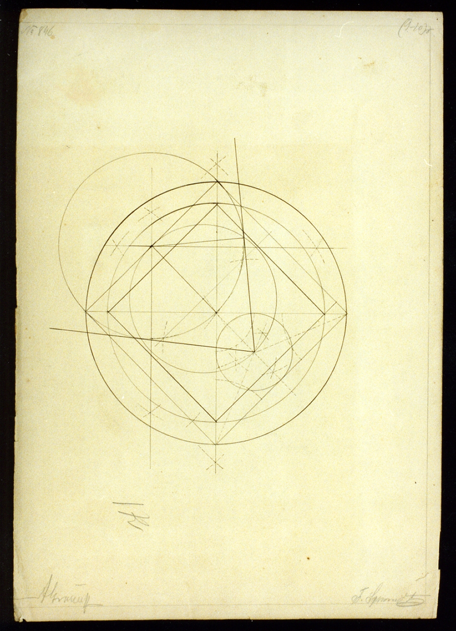 studio di figure geometriche (disegno) di Schmidt Felix (sec. XIX)