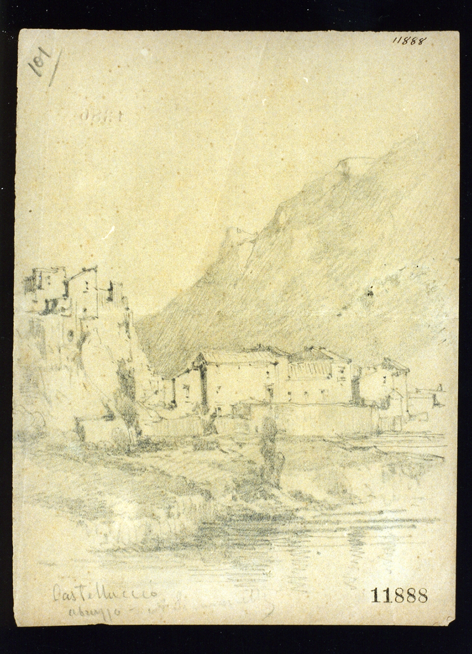 veduta di Castelluccio (disegno) di Simonetti Alfonso (seconda metà sec. XIX)