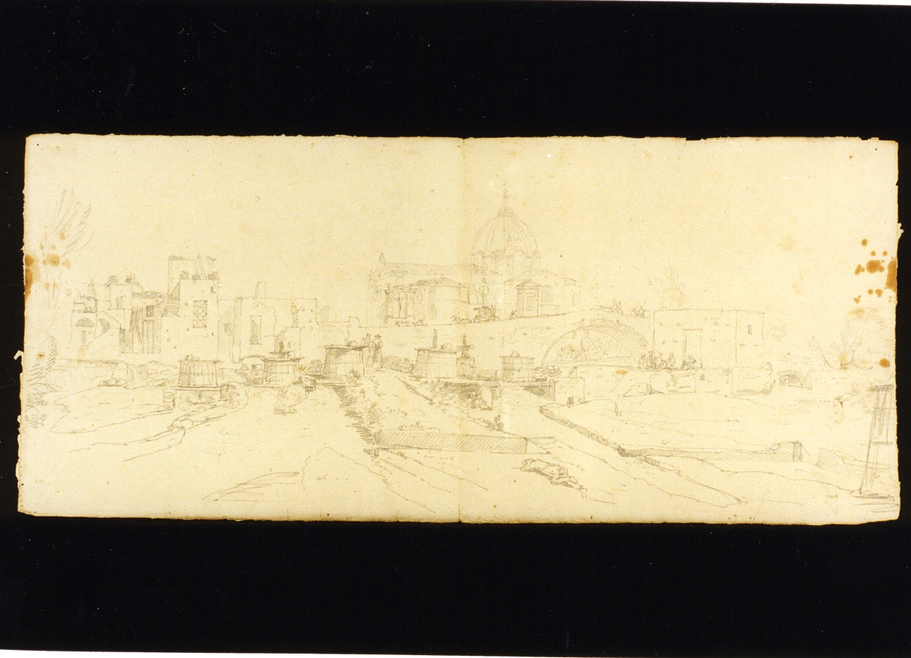 studio del ponte di Scafati (disegno) - ambito napoletano (sec. XIX)