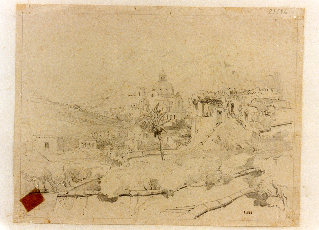 studio di veduta di Capri (disegno) - ambito napoletano (sec. XIX)