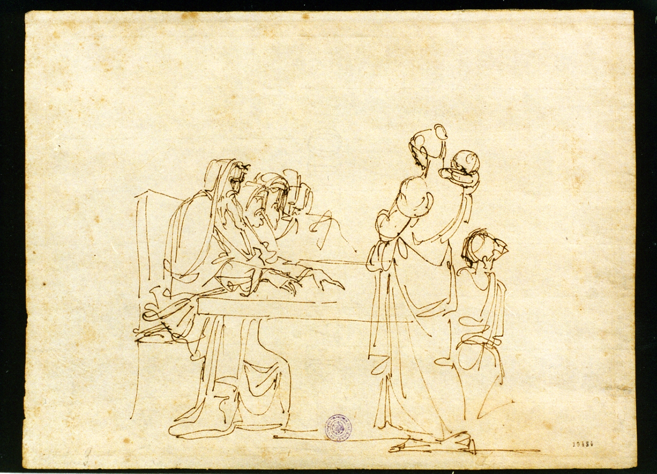 scena biblica (disegno) di Pinelli Bartolomeo (sec. XIX)