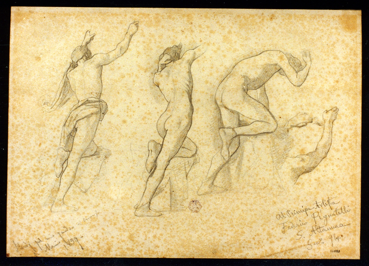 studio di anatomia del corpo umano (disegno) di Altamura Saverio (sec. XIX)