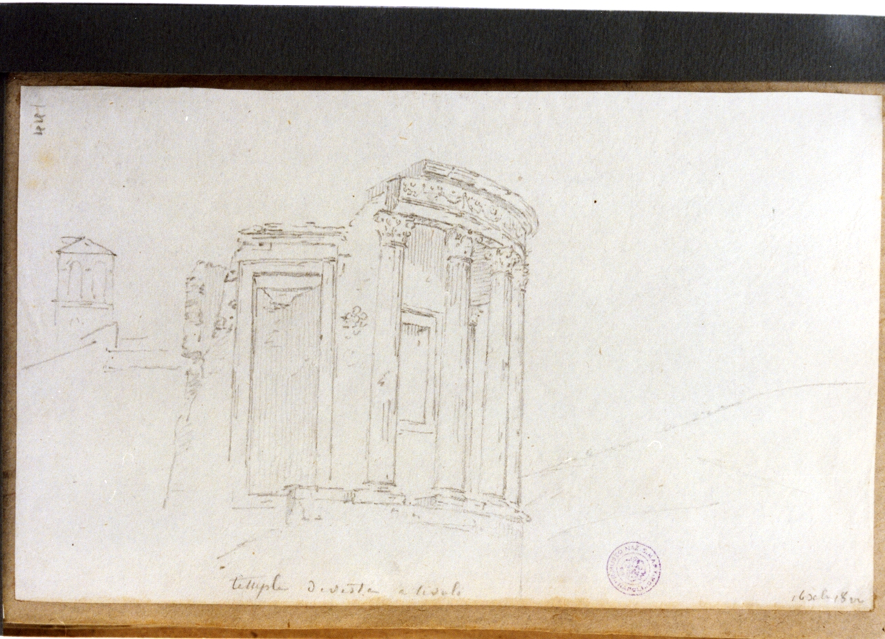 veduta di tempio (disegno) di Vervloet Frans (sec. XIX)