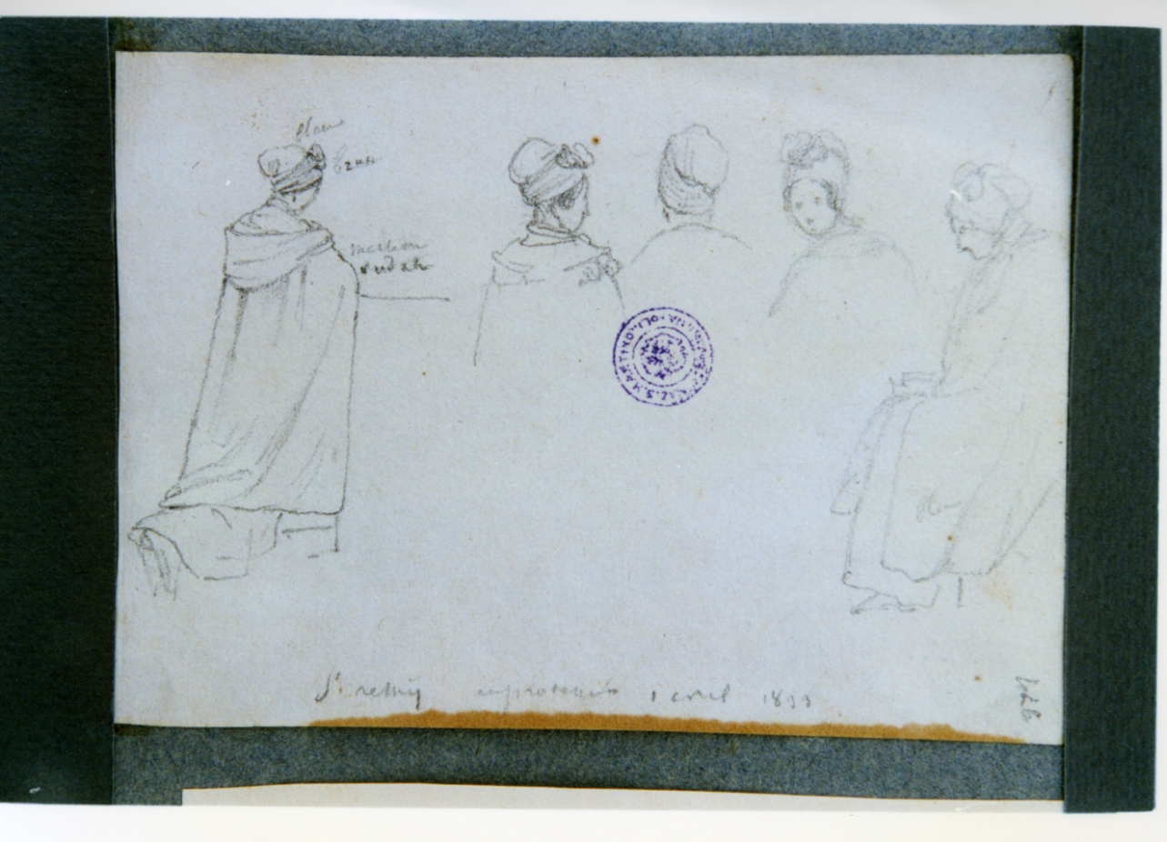 studio di figure (disegno) di Vervloet Frans (sec. XIX)