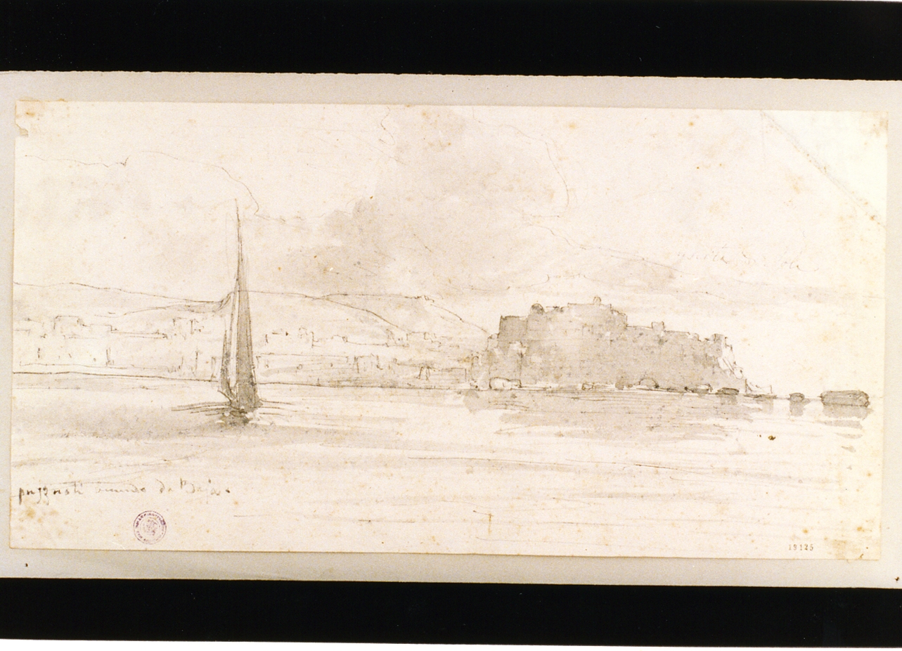 veduta di Pozzuoli da Baia (disegno) di Gigante Giacinto (secondo quarto sec. XIX)