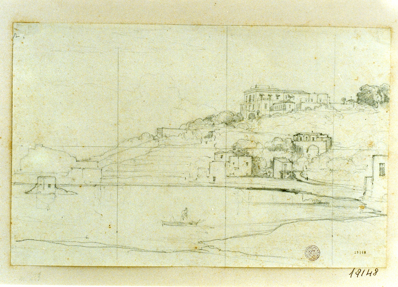 veduta di Posillipo a Napoli (disegno) di Gigante Giacinto (secondo quarto sec. XIX)