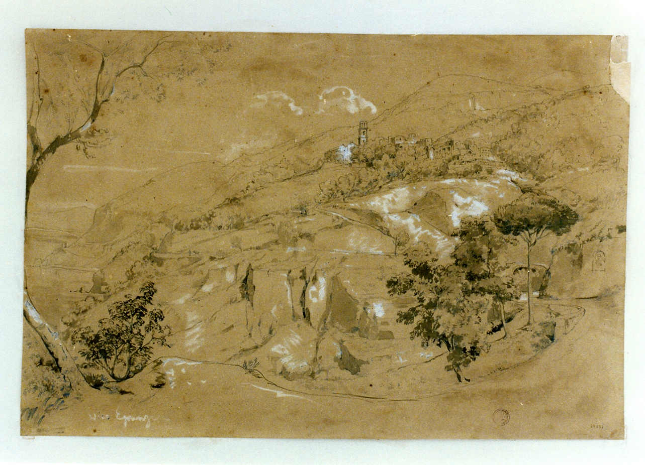 veduta di Vico Equense (disegno) di Gigante Giacinto (secondo quarto sec. XIX)