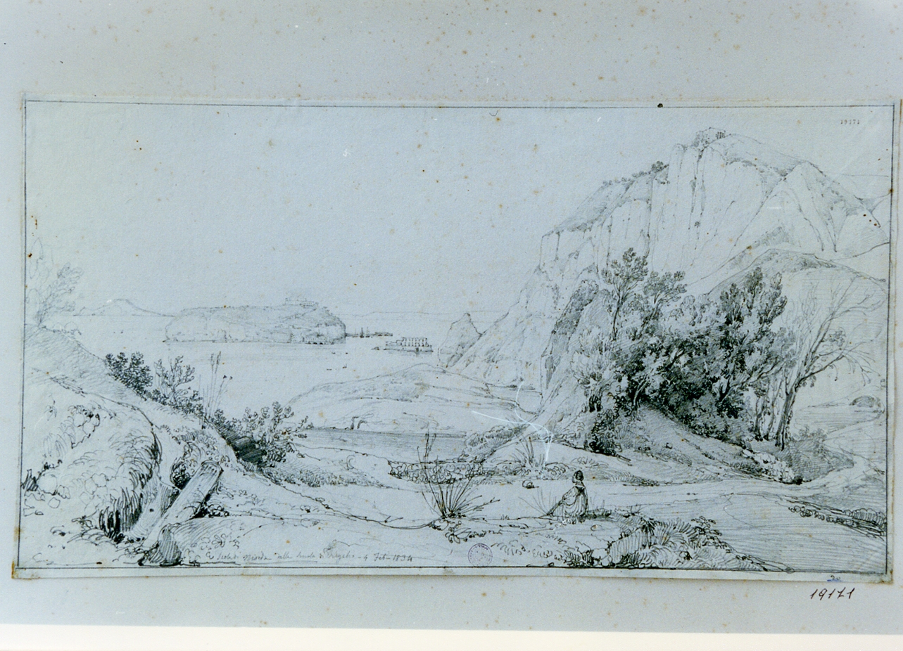 veduta di Nisida (disegno) di Gigante Giacinto (sec. XIX)