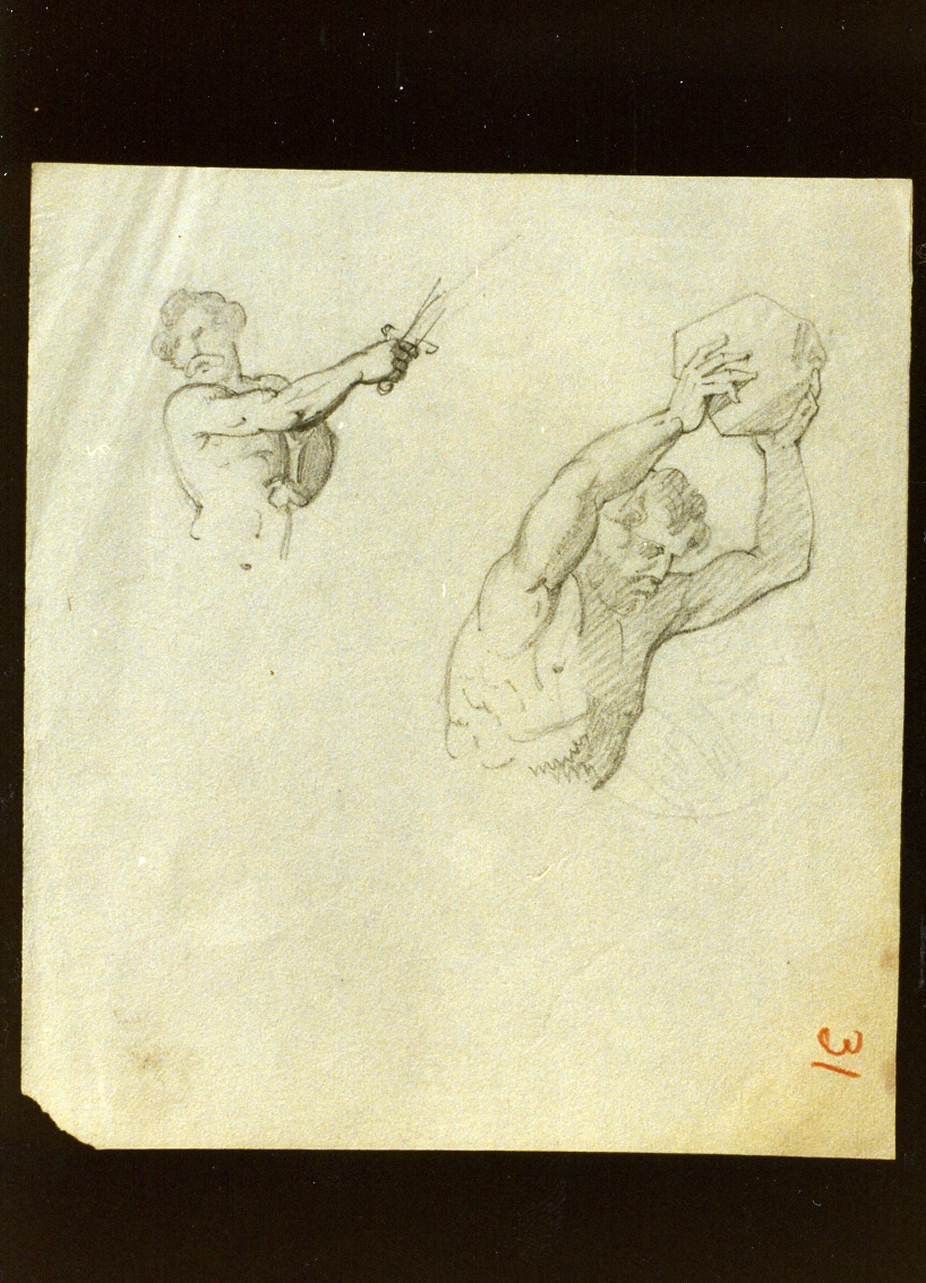 figura virile (disegno) di De Vivo Tommaso (sec. XIX)