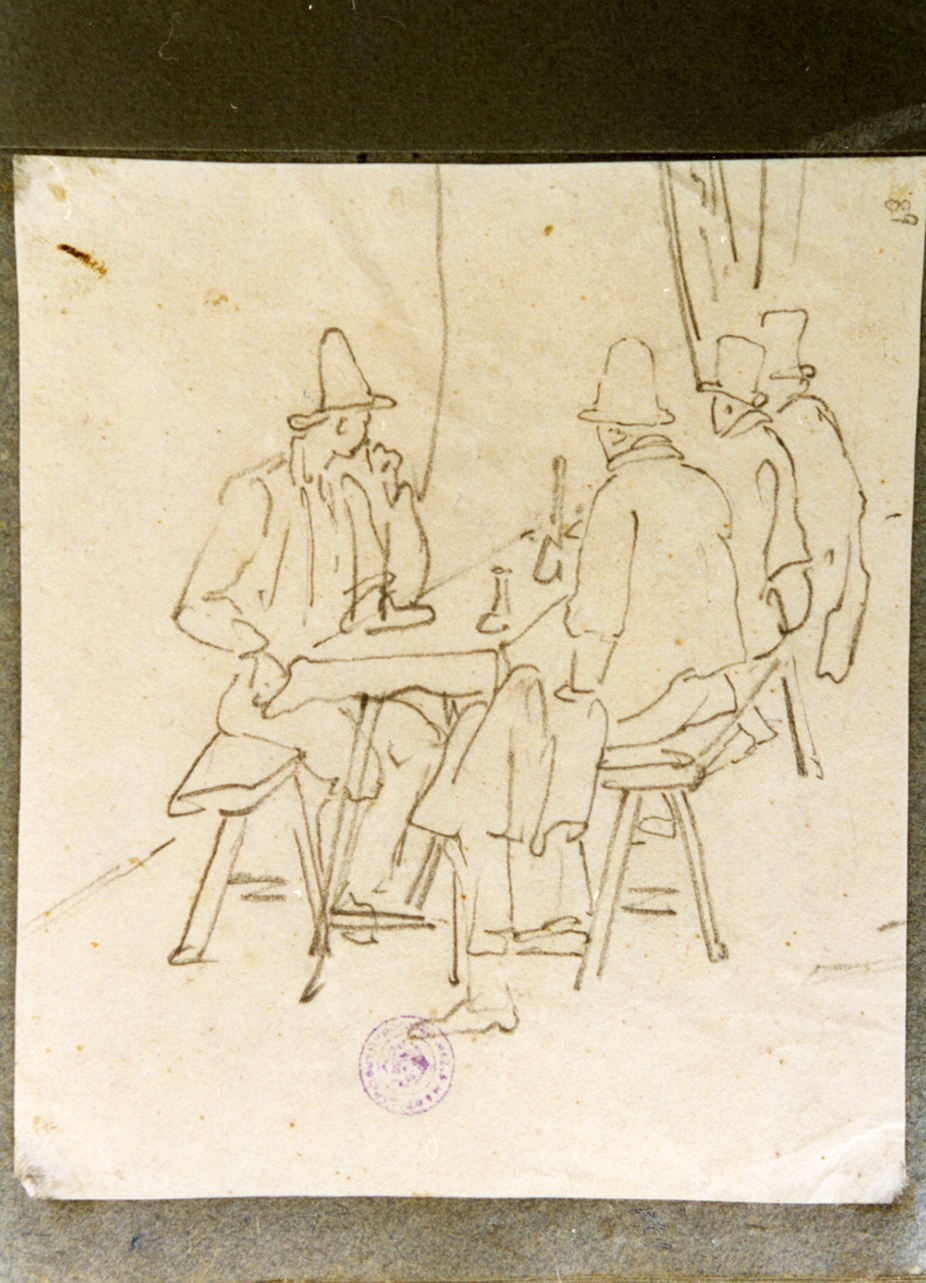 figura maschile (disegno) di Vervloet Frans (secondo quarto sec. XIX)
