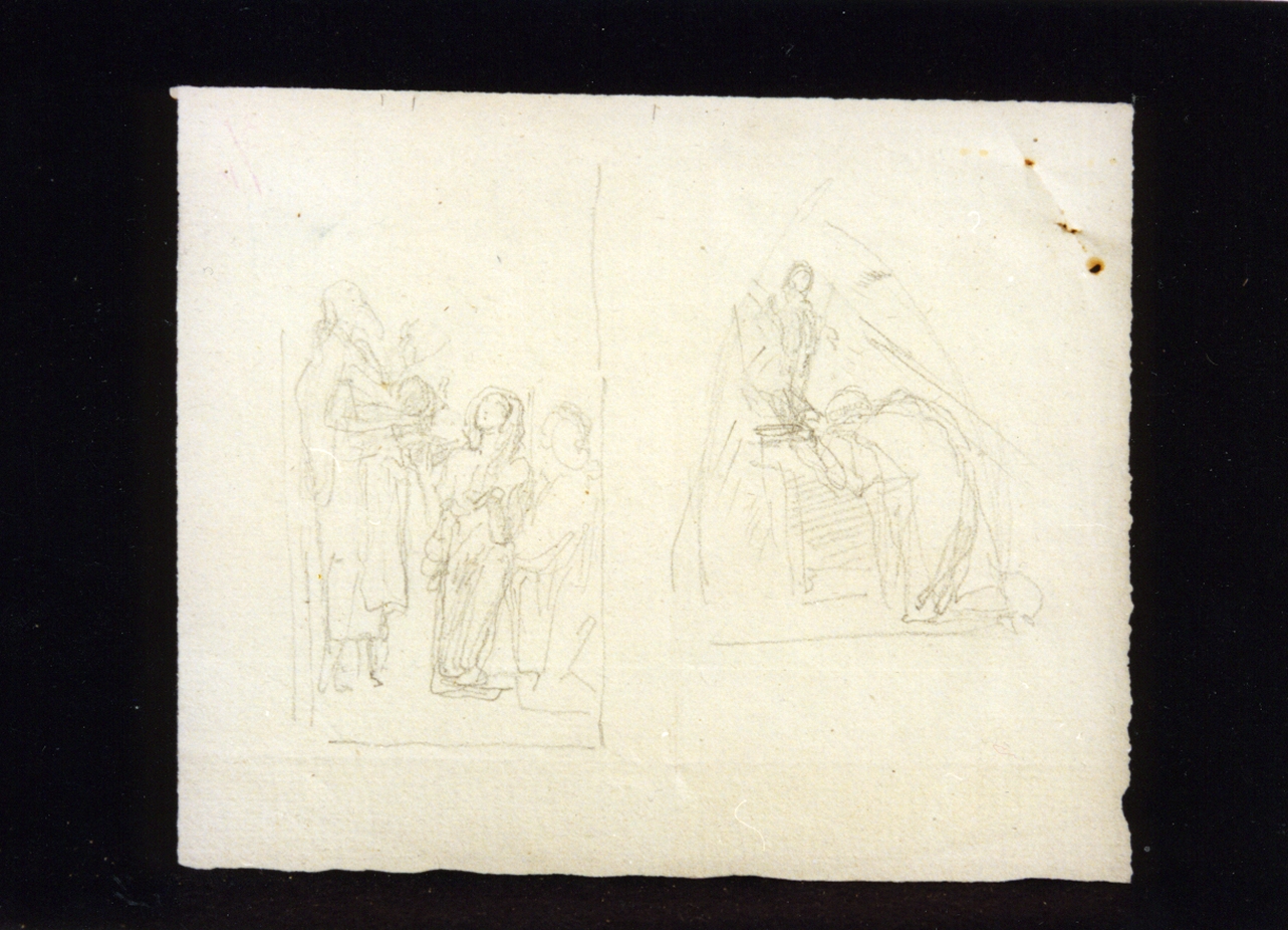 studi per il miracolo di Bolsena (disegno) di Vetri Paolo (secc. XIX/ XX)