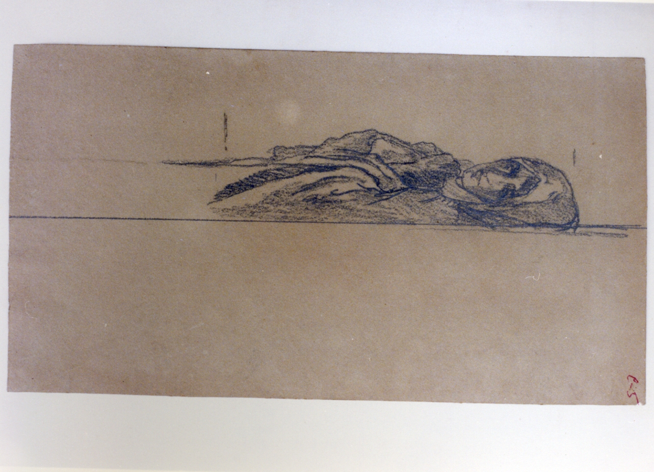 studio di figura distesa (disegno) di Vetri Paolo (secc. XIX/ XX)