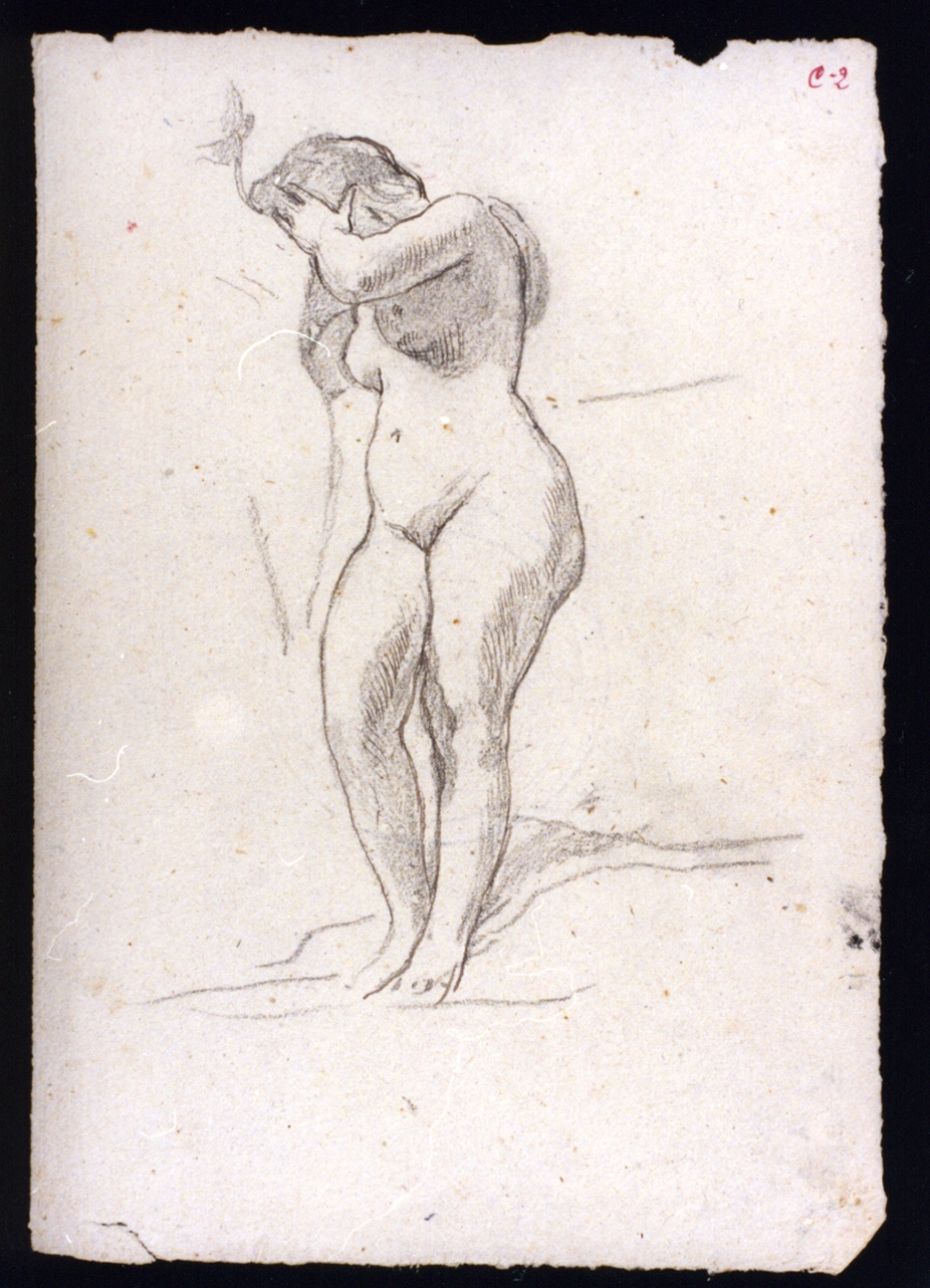 studio di nudo femminile (disegno) di Vetri Paolo (secc. XIX/ XX)
