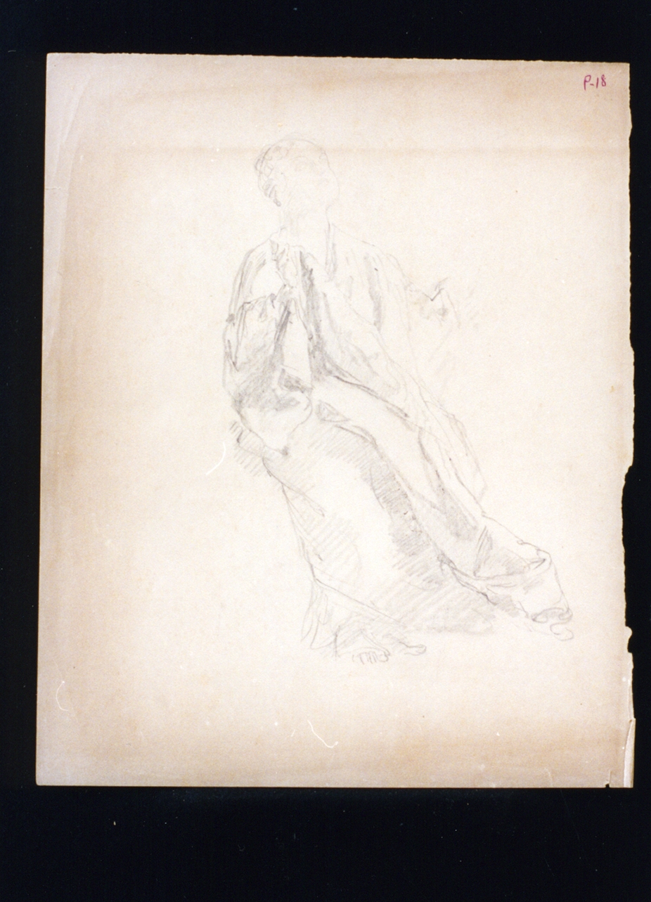 studio di figura allegorica (disegno) di Vetri Paolo (fine/inizio secc. XIX/ XX)