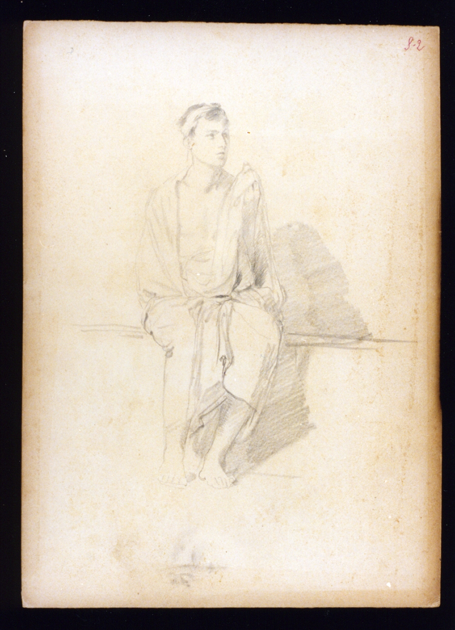 studio di figura maschile (disegno) di Vetri Paolo (fine/inizio secc. XIX/ XX)