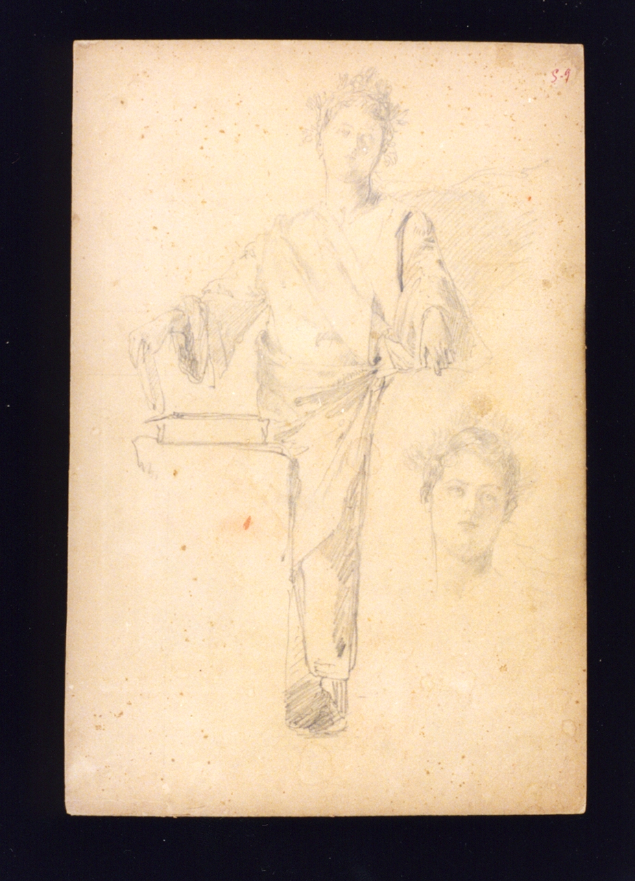 studio di figura maschile (disegno) di Vetri Paolo (fine/inizio secc. XIX/ XX)