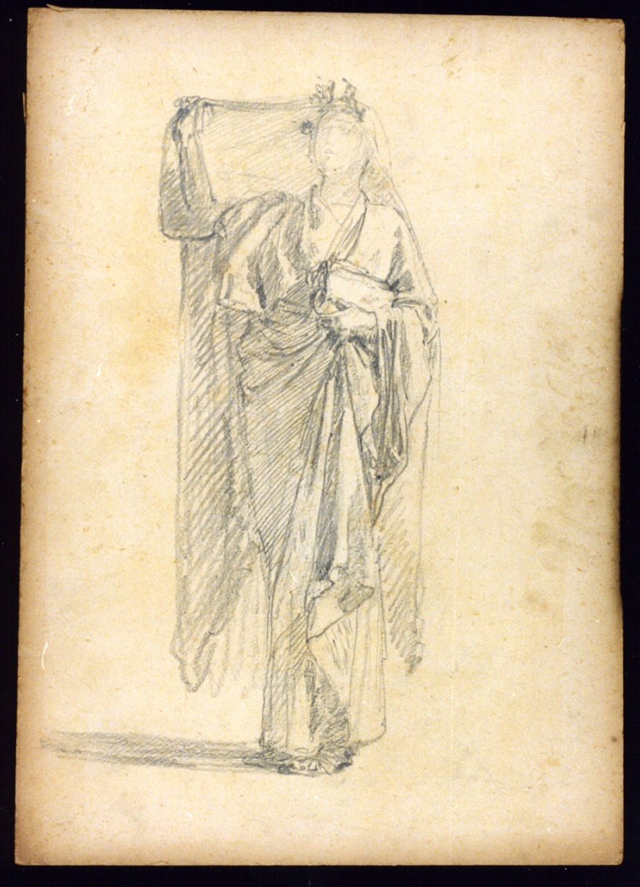 studio di figura femminile classica (disegno) di Vetri Paolo (fine/inizio secc. XIX/ XX)