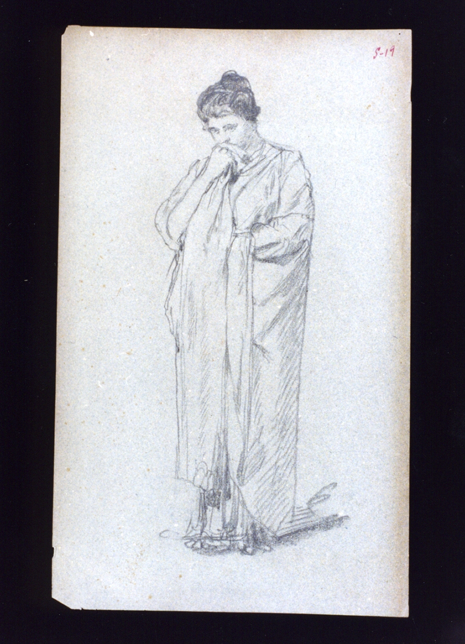 studio di figura femminile (disegno) di Vetri Paolo (fine/inizio secc. XIX/ XX)