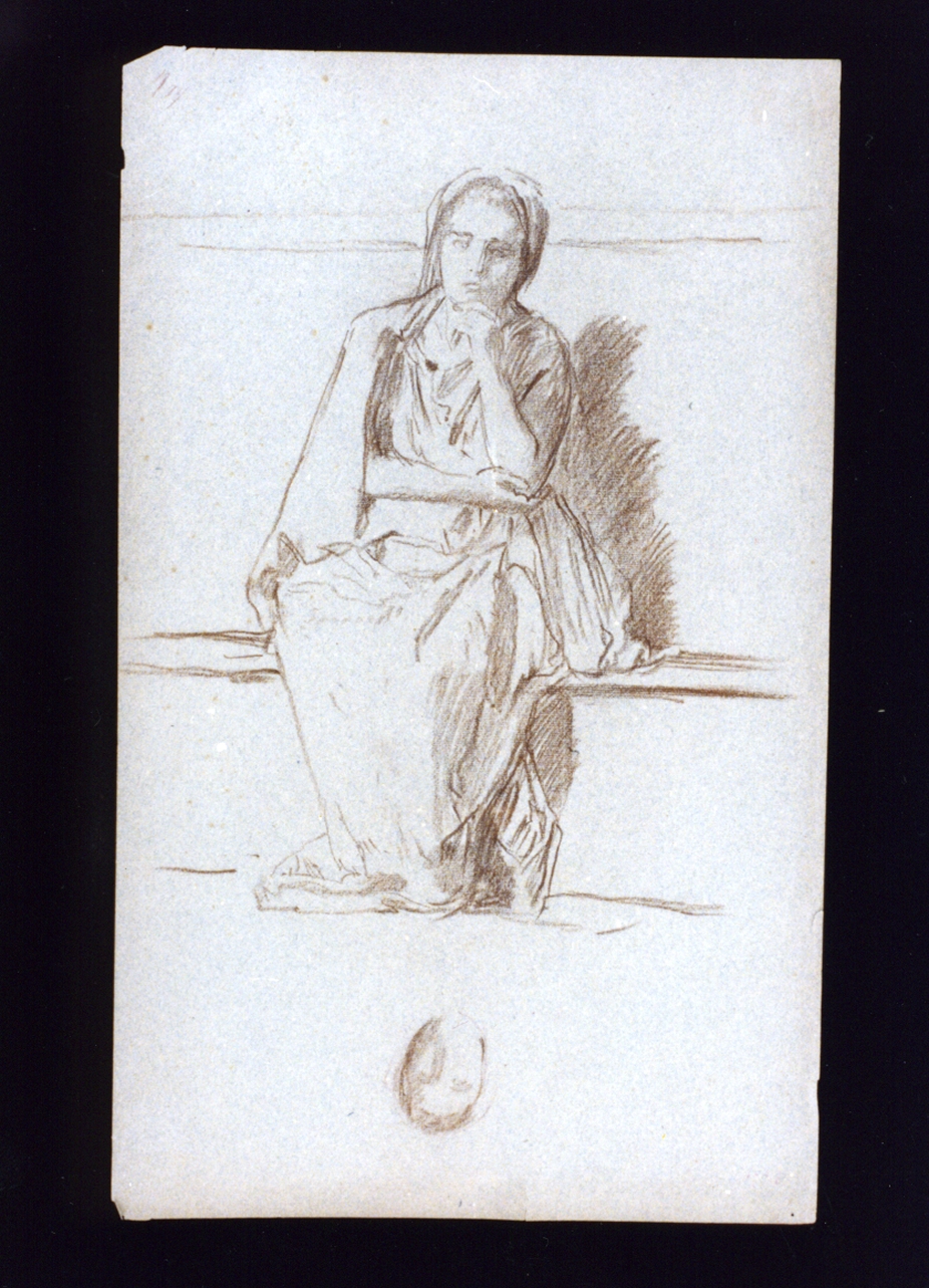 studio di figura femminile (disegno) di Vetri Paolo (fine/inizio secc. XIX/ XX)