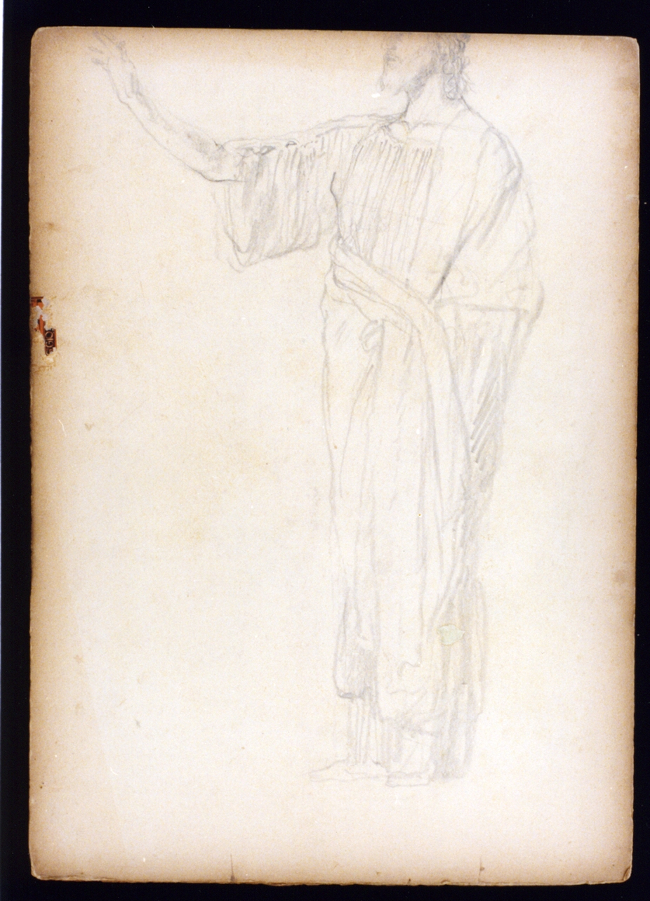 studio di Cristo benedicente (disegno) di Vetri Paolo (fine/inizio secc. XIX/ XX)