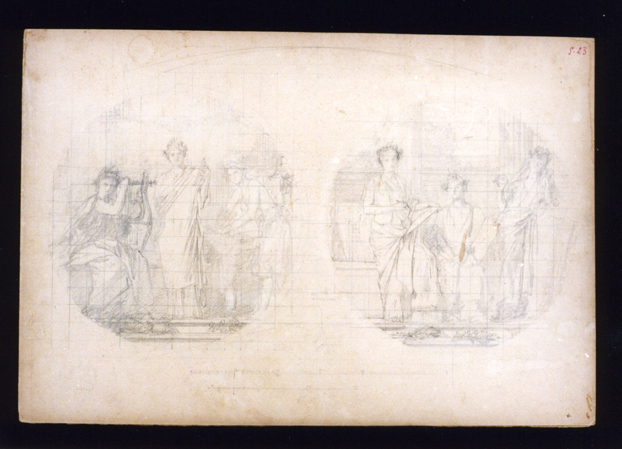 studio di raffigurazioni allegoriche (disegno) di Vetri Paolo (fine/inizio secc. XIX/ XX)