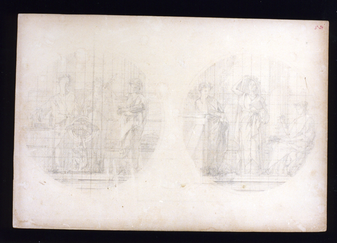 studio di raffigurazioni allegoriche (disegno) di Vetri Paolo (fine/inizio secc. XIX/ XX)