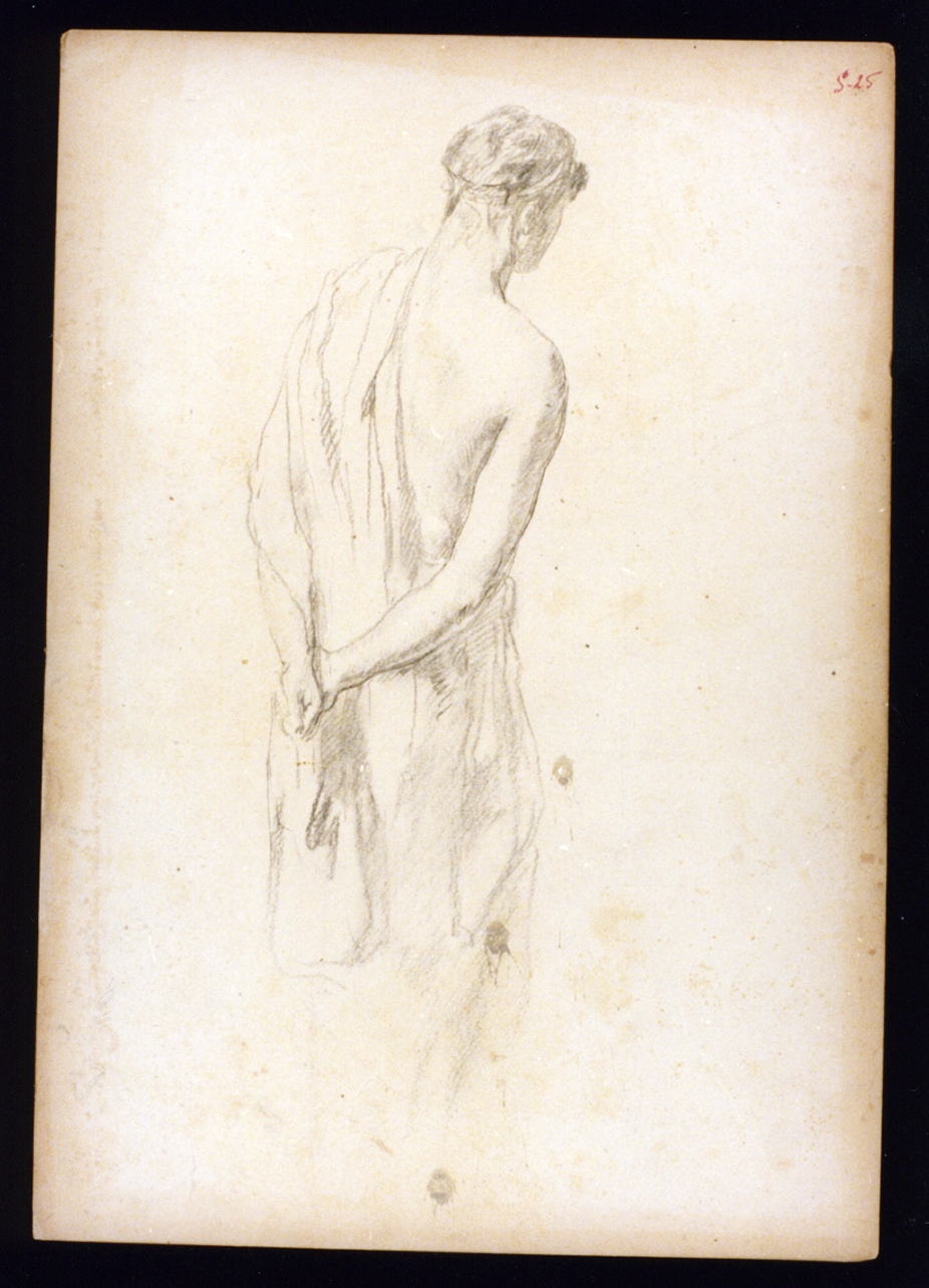 studio di figura maschile classica (disegno) di Vetri Paolo (fine/inizio secc. XIX/ XX)