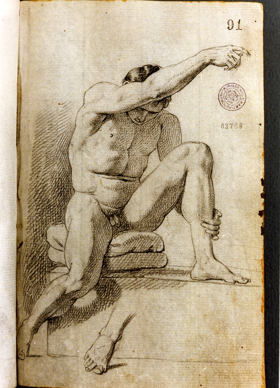 figura maschile (disegno) di Cammarano Giuseppe (secc. XVIII/ XIX)