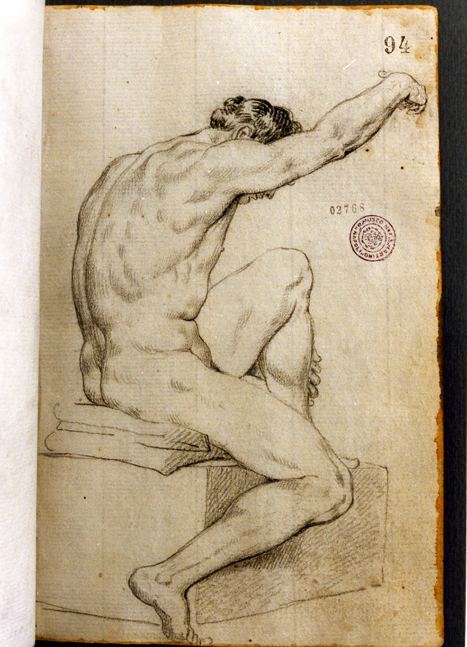 figura maschile (disegno) di Cammarano Giuseppe (secc. XVIII/ XIX)