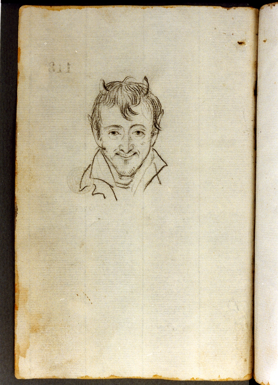 studio di testa di diavolo (disegno) di Cammarano Giuseppe (secc. XVIII/ XIX)