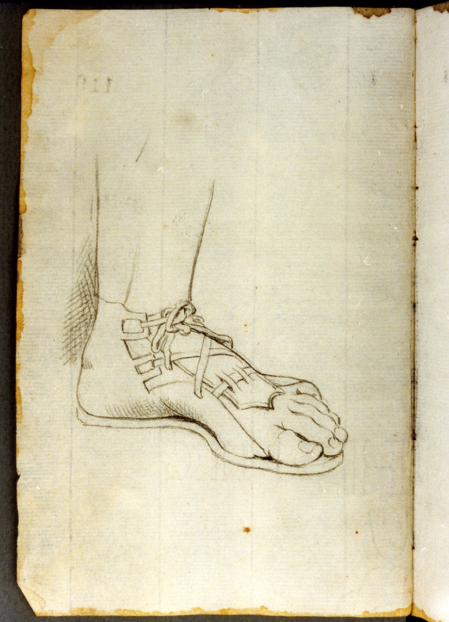 studio di piede (disegno) di Cammarano Giuseppe (secc. XVIII/ XIX)