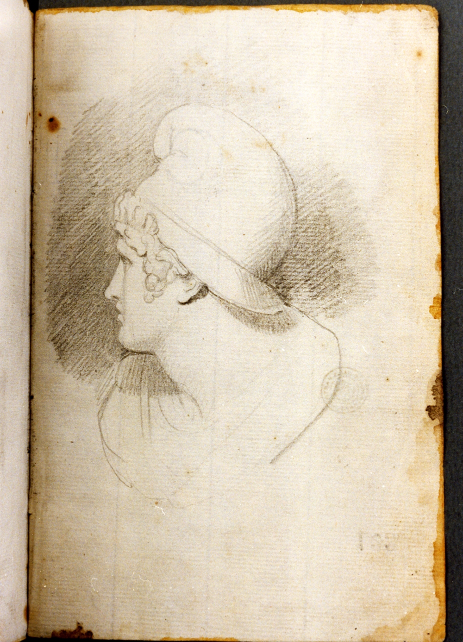 studio di testa (disegno) di Cammarano Giuseppe (secc. XVIII/ XIX)