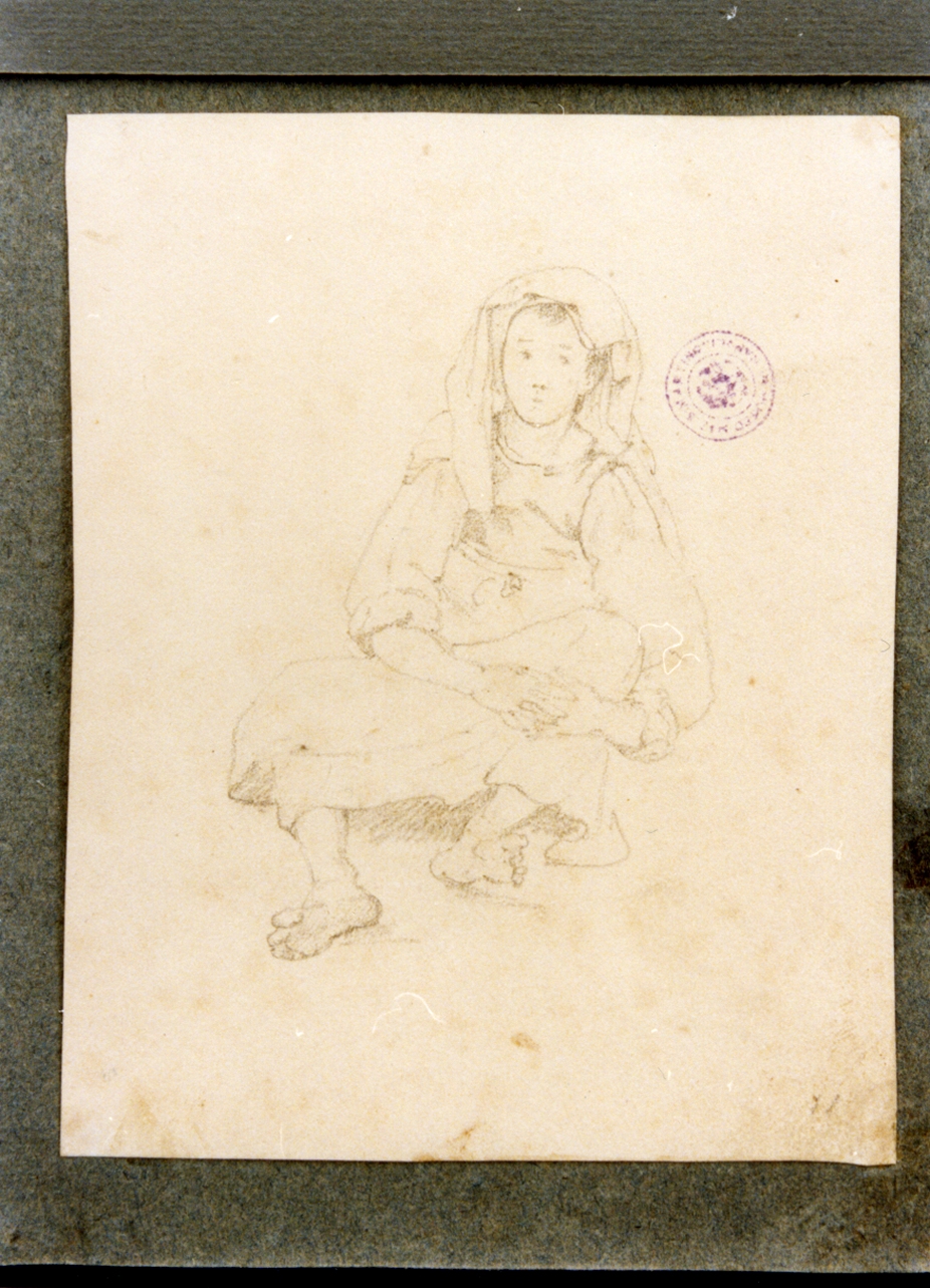 figura femminile (disegno) di Vervloet Frans (secondo quarto sec. XIX)