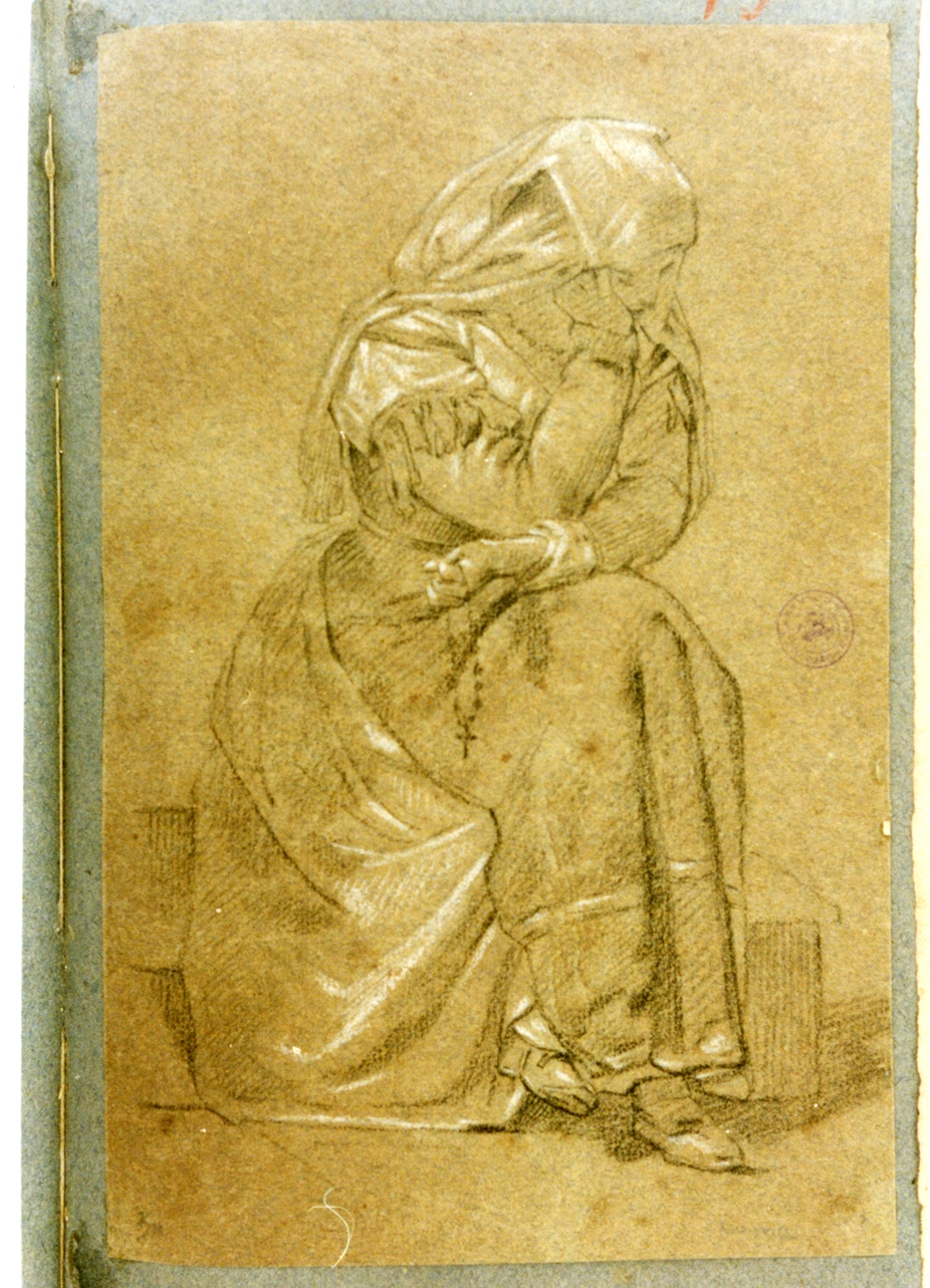 figura femminile (disegno) di Vervloet Frans (secondo quarto sec. XIX)