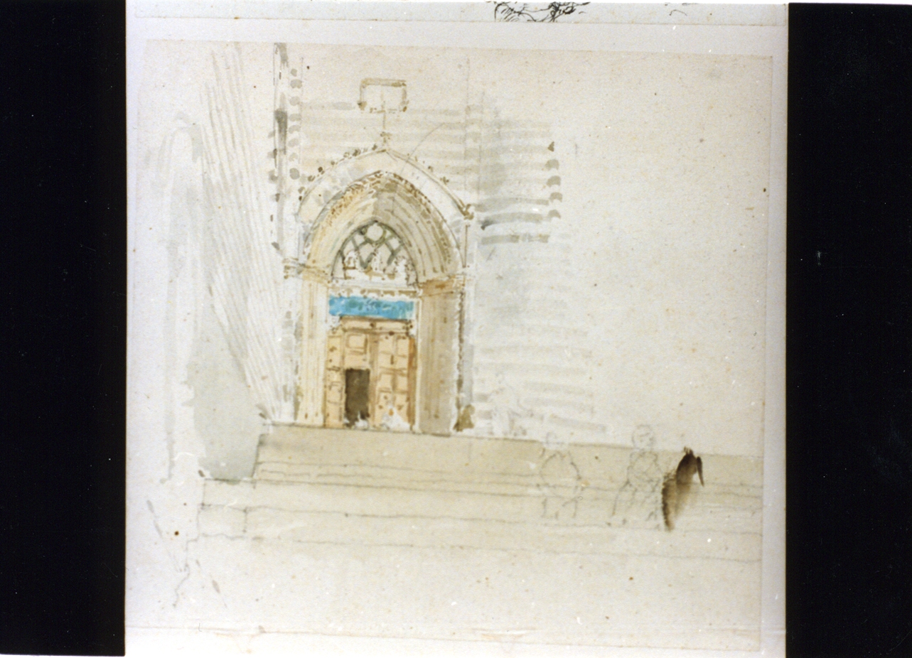 studio di portale (disegno) di Vetri Paolo (secc. XIX/ XX)