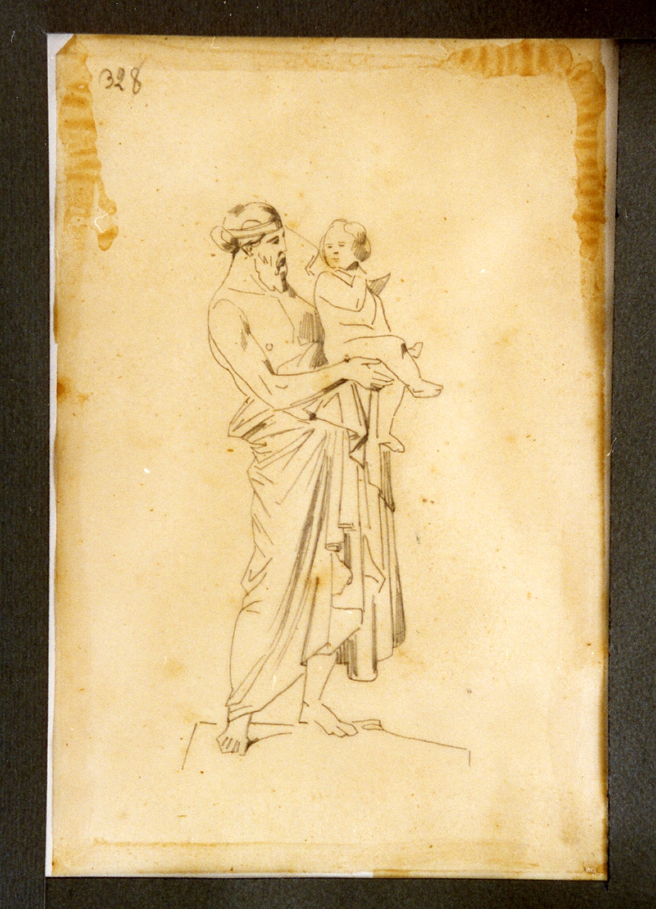 studio di figura maschile (disegno) di Carelli Consalvo (sec. XIX)