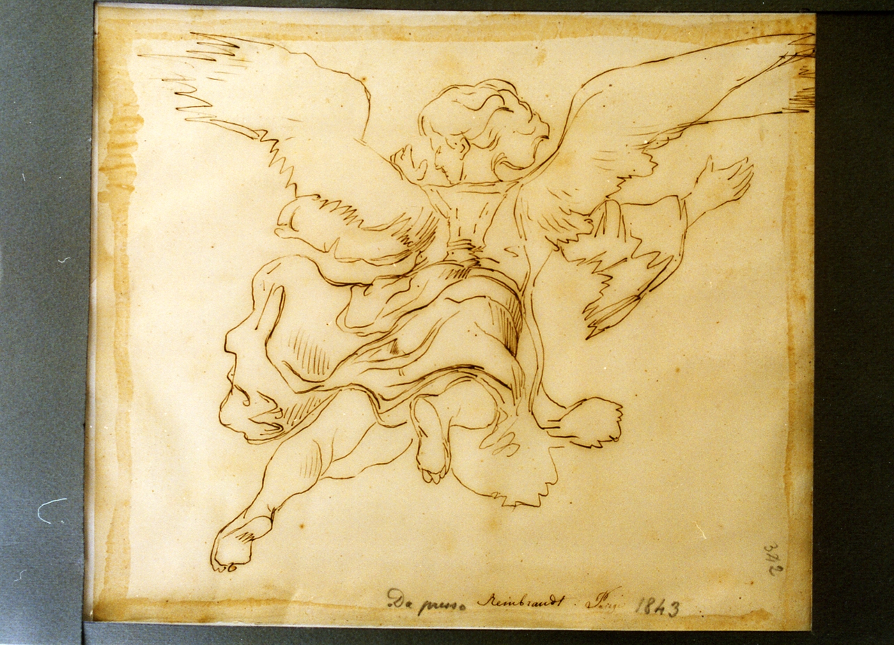 studio di angelo (disegno) di Carelli Consalvo (sec. XIX)