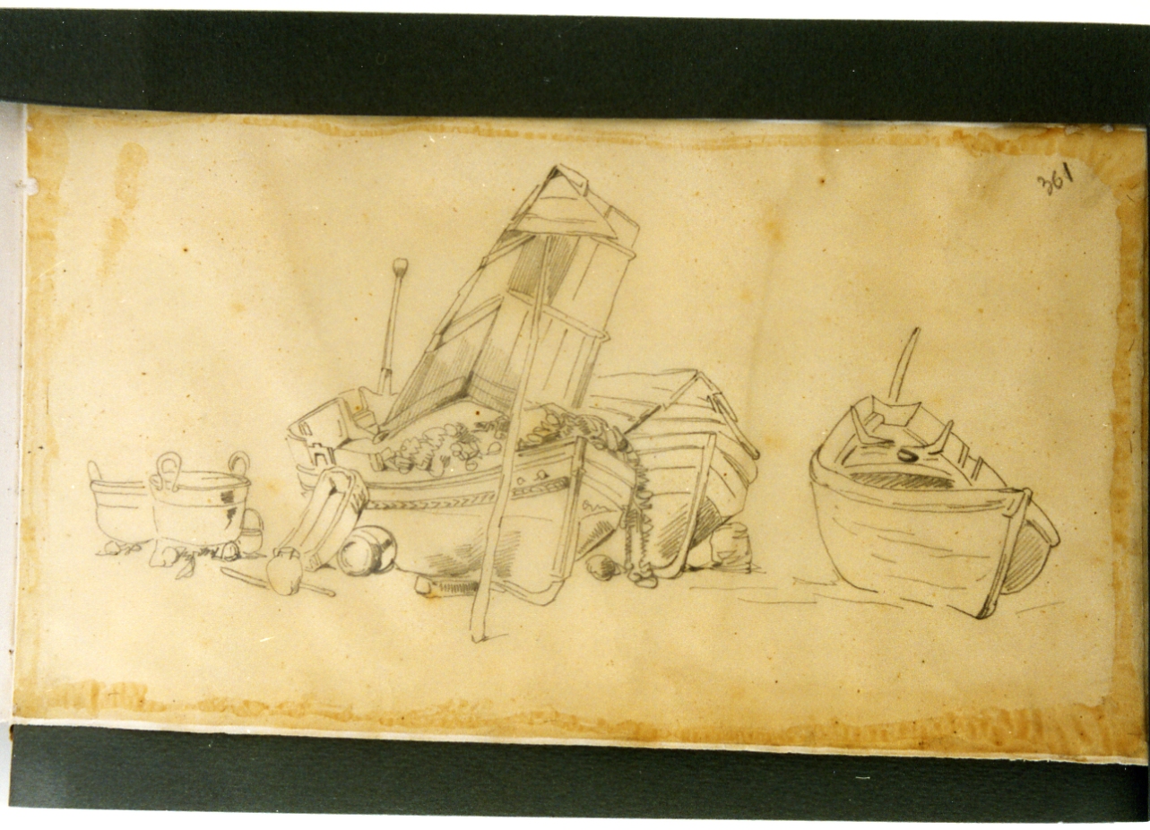 studio di barche (disegno) di Carelli Consalvo (sec. XIX)