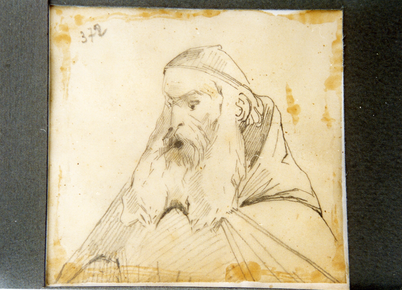 studio di monaco (disegno) di Carelli Consalvo (sec. XIX)