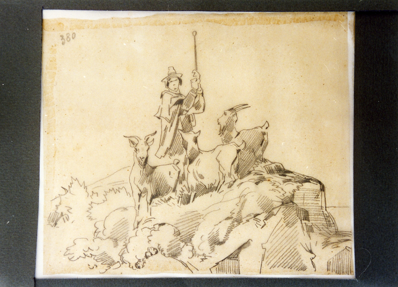 studio di pastore (disegno) di Carelli Consalvo (sec. XIX)