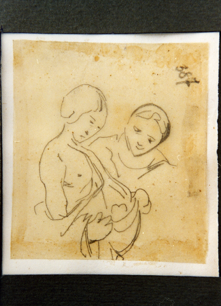 studio di figure femminili (disegno) di Carelli Consalvo (sec. XIX)