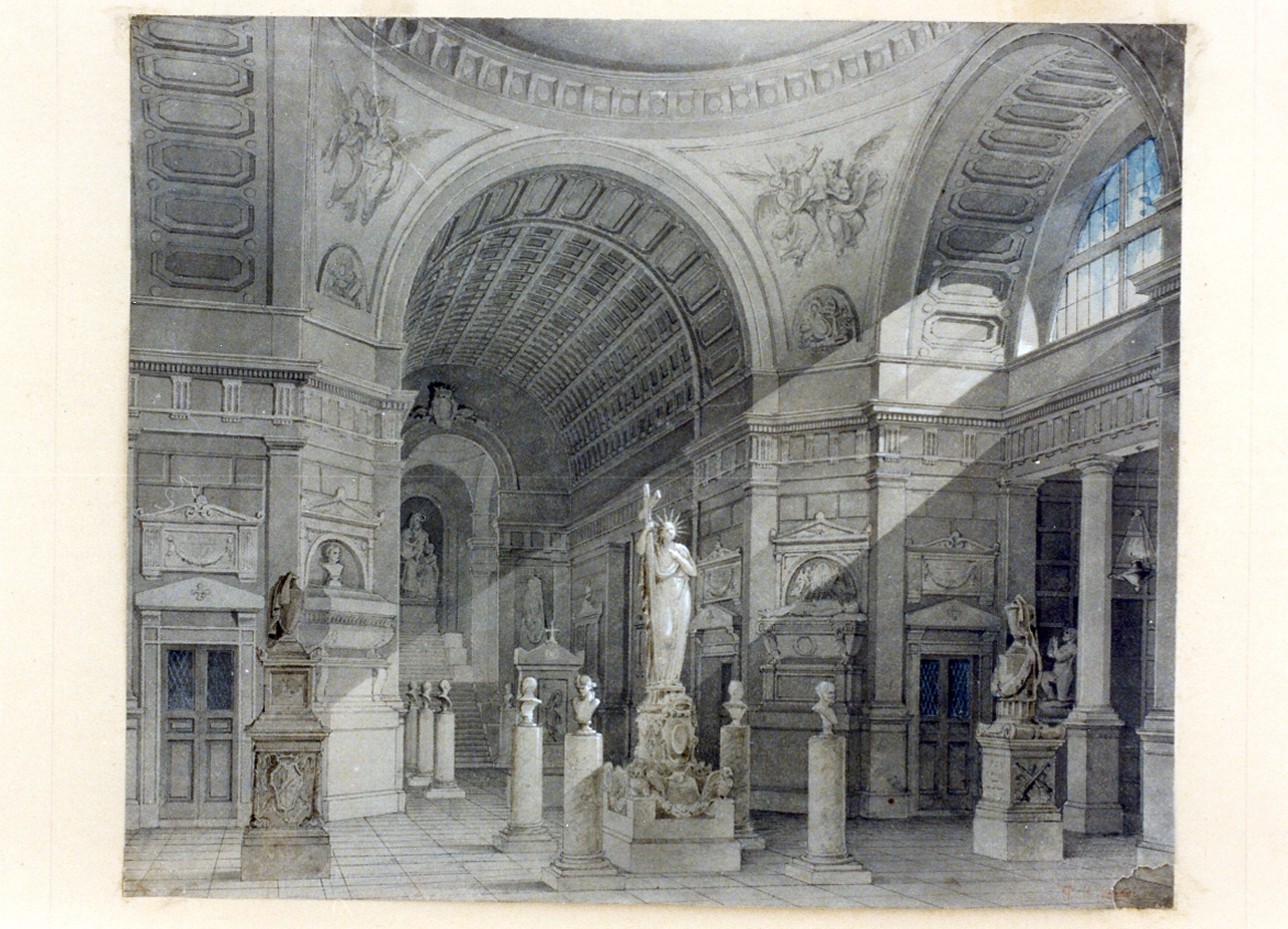 progetto del nuovo cimitero di Napoli (disegno) - ambito italiano (sec. XIX)