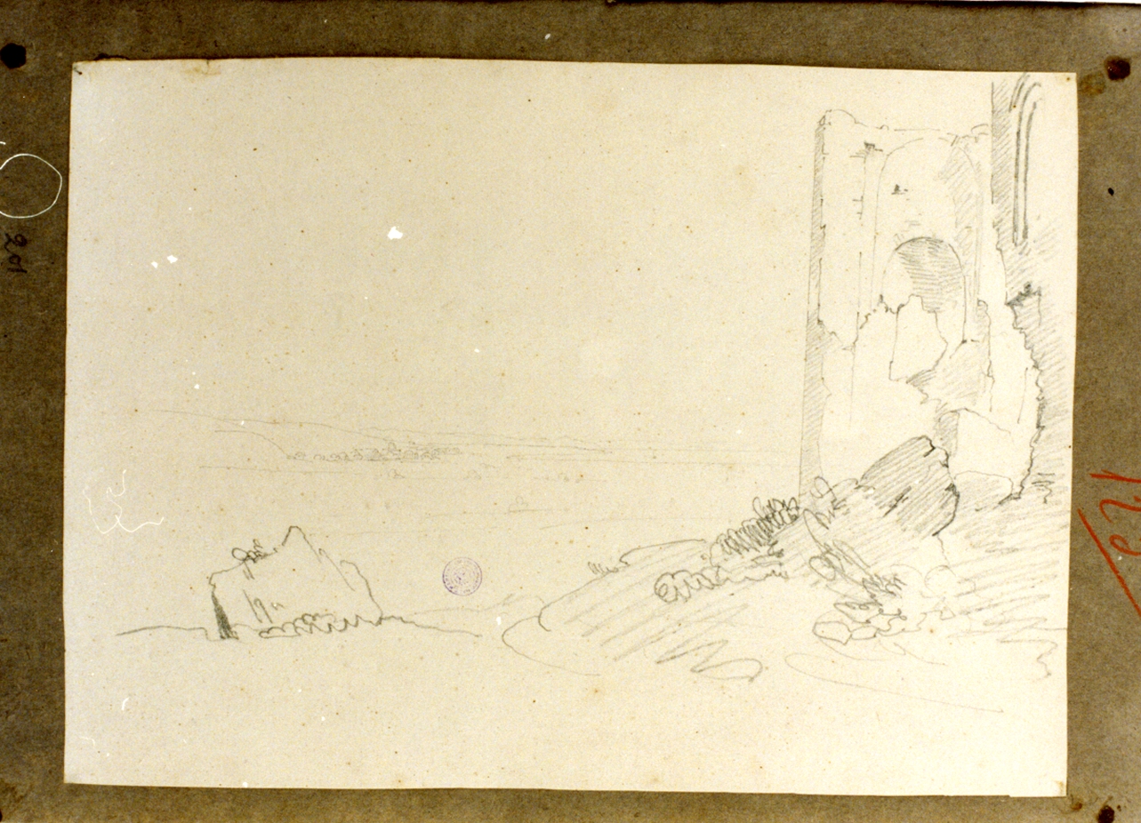 paesaggio (disegno) di Vervloet Frans (prima metà sec. XIX)