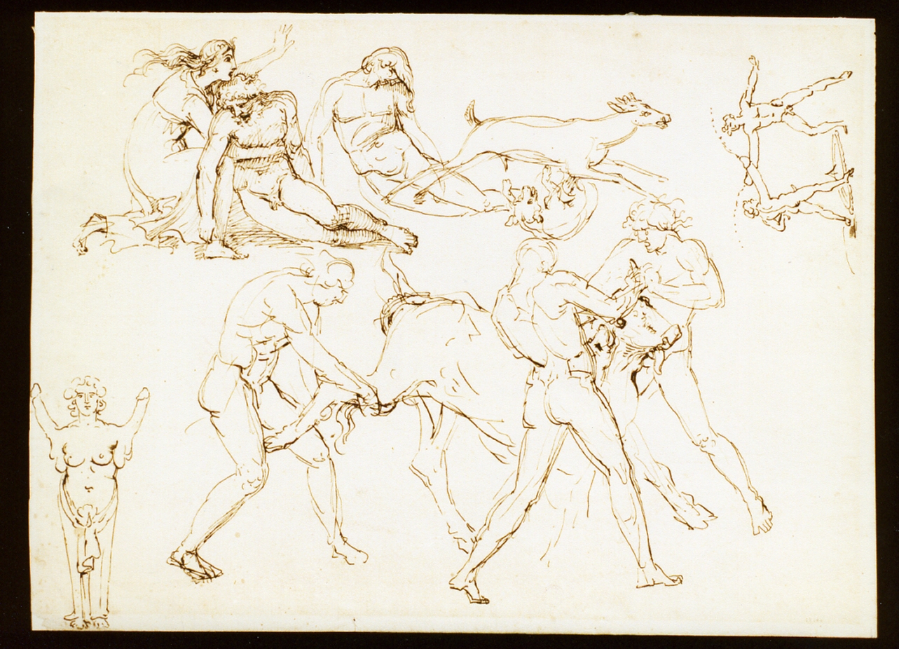 studio con figure (disegno) di Tischbein Johann Heinrich Wilhelm (fine/inizio secc. XVIII/ XIX)