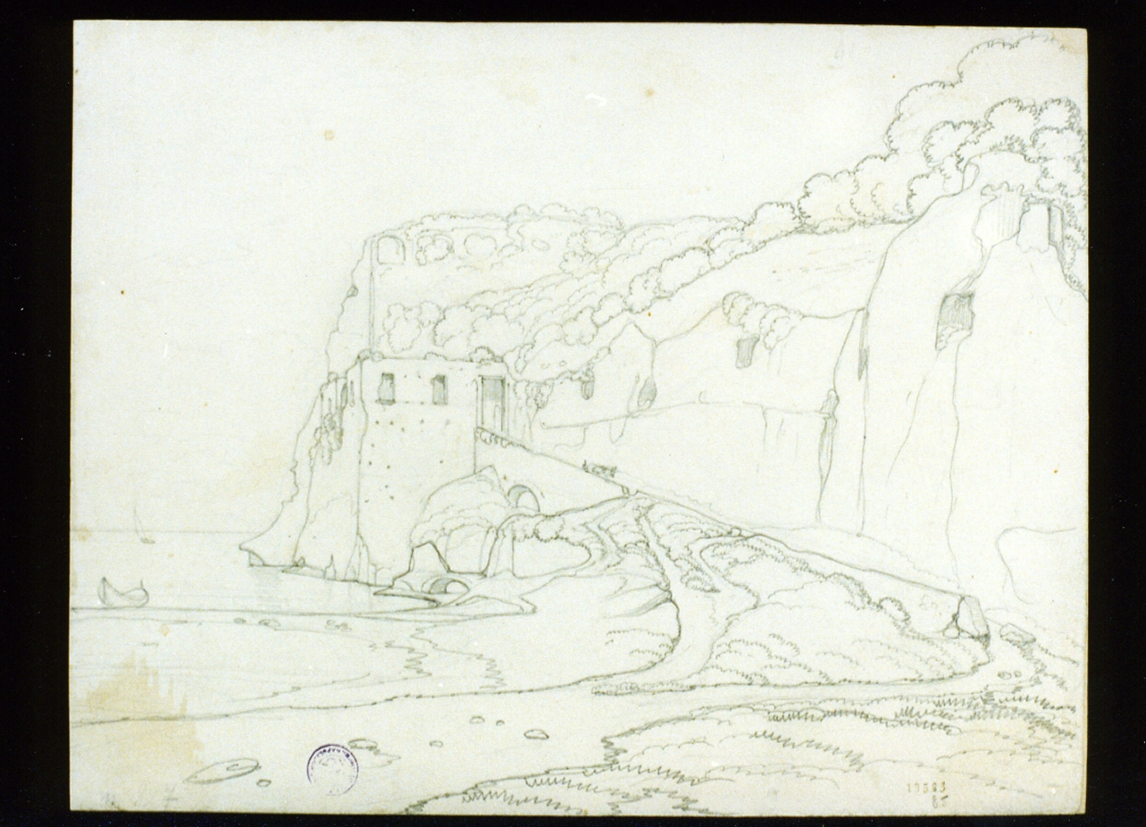 strada di Nerone a Baia (disegno) di Vianelli Achille (prima metà sec. XIX)