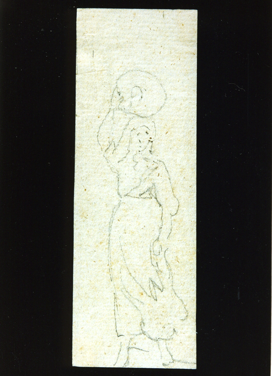 figura femminile con anfora (disegno) di Gigante Giacinto (secondo quarto sec. XIX)