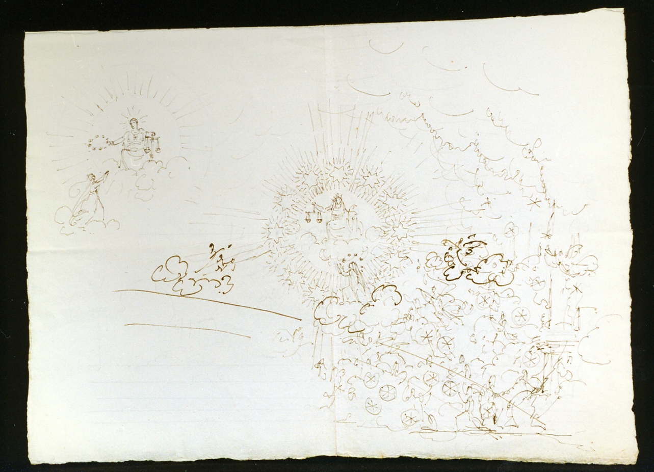 figure allegoriche (disegno) di Niccolini Antonio (scuola) (sec. XIX)
