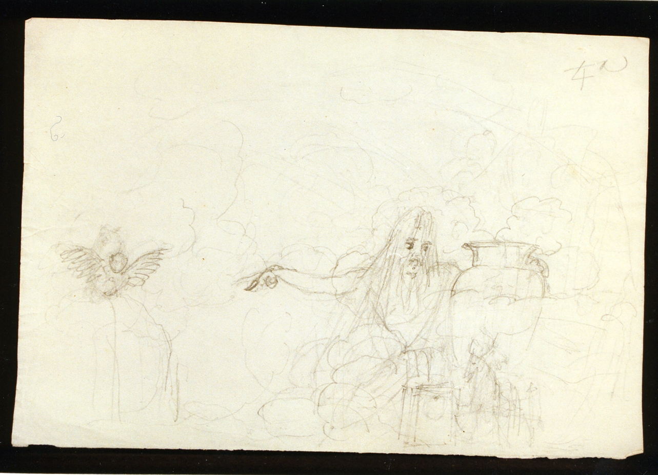 uomo con anfora (disegno) di Niccolini Antonio (scuola) (sec. XIX)