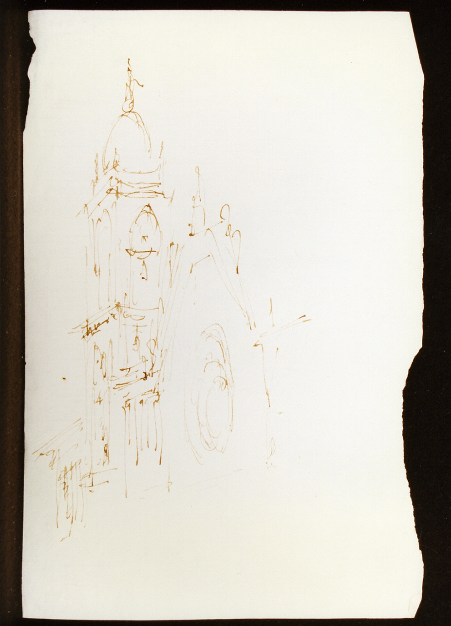 campanile (disegno) di Niccolini Antonio (scuola) (sec. XIX)